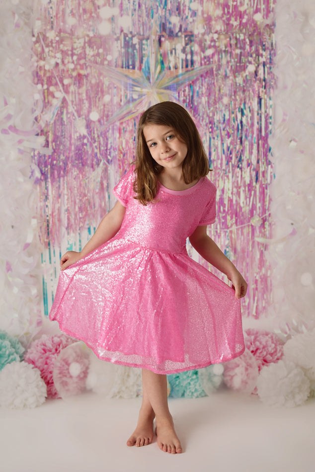 pink sparkle dress